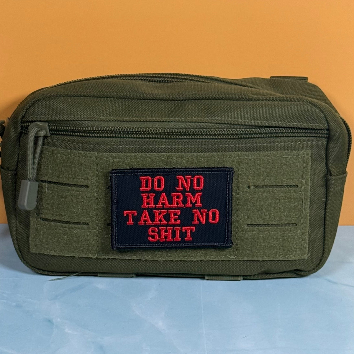 Do No Harm Take No Shit Funny Embroidered Morale Patch, 2x3" | VELCRO® Brand Hook Backing
