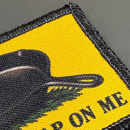 Iron Skillet Gadsden, Don't Put Soap On Me Funny Morale Patch, 2x3" | Made in USA | VELCRO® Brand Hook Backing
