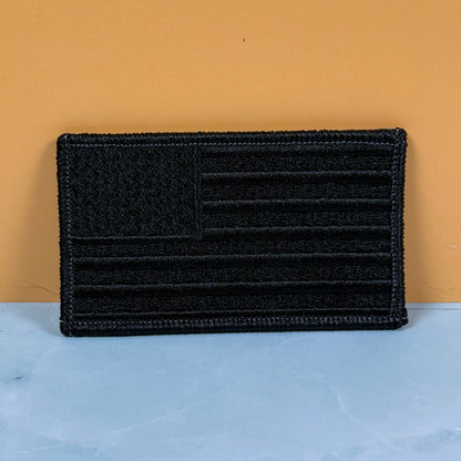 Blackout No Quarters Given American Flag Patch, 2x3.5" | Made in USA | VELCRO® Brand Hook Backing