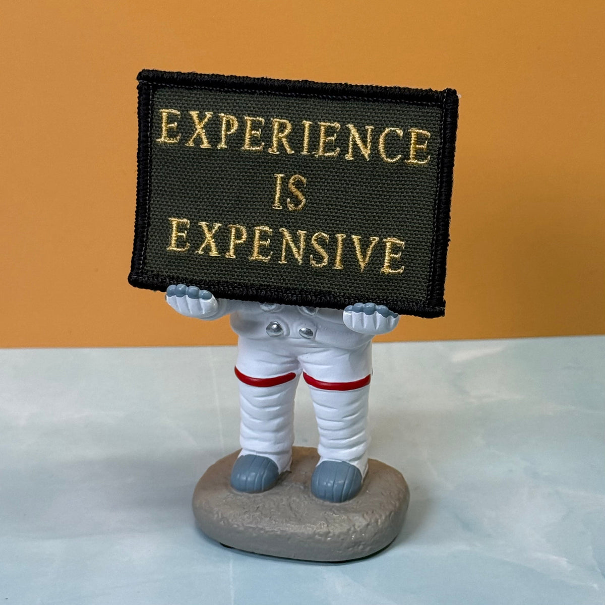 Experience Is Expensive Funny Tactical Morale Patch, 2x3" | Made in USA | VELCRO® Brand Hook Backing