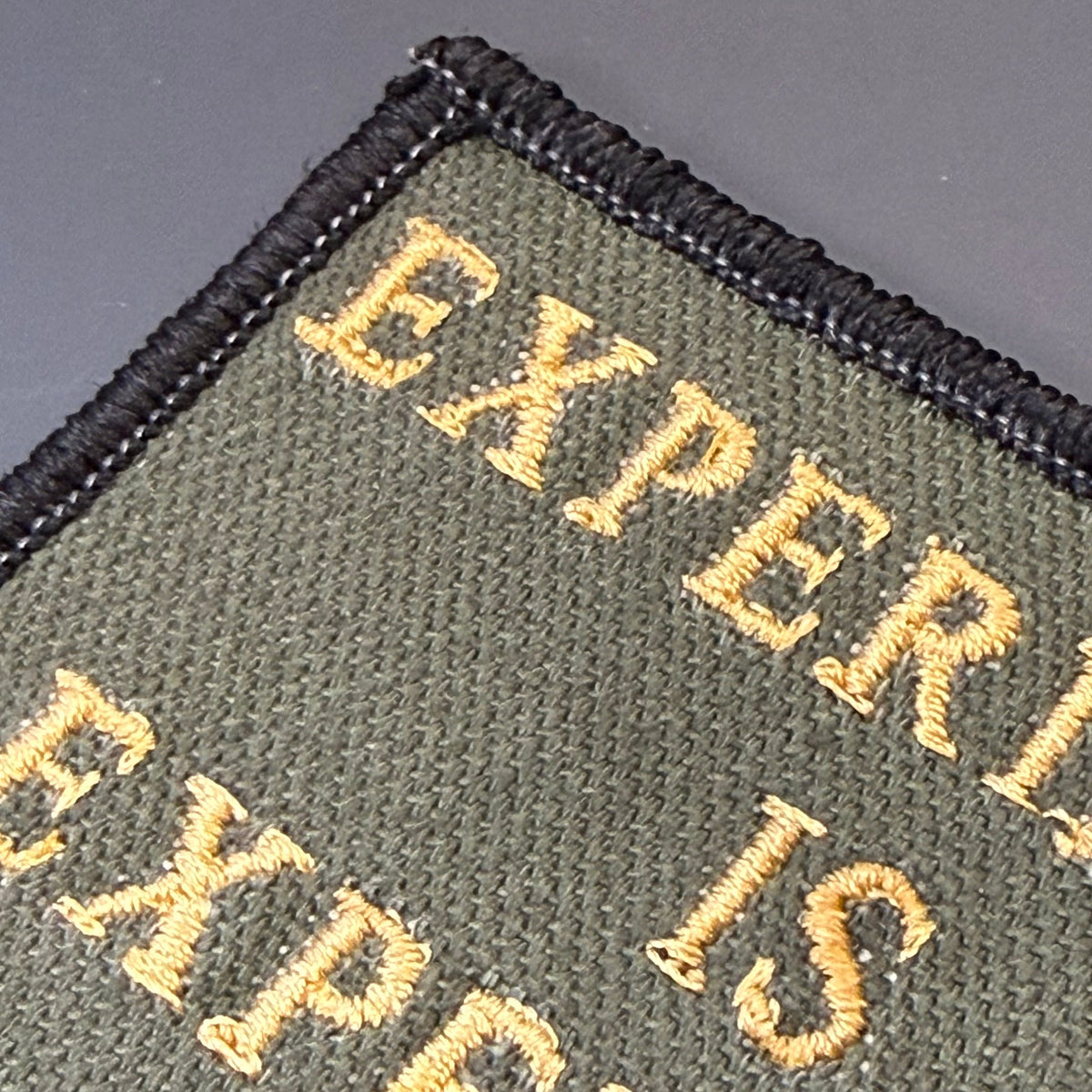 Experience Is Expensive Funny Tactical Morale Patch, 2x3" | Made in USA | VELCRO® Brand Hook Backing