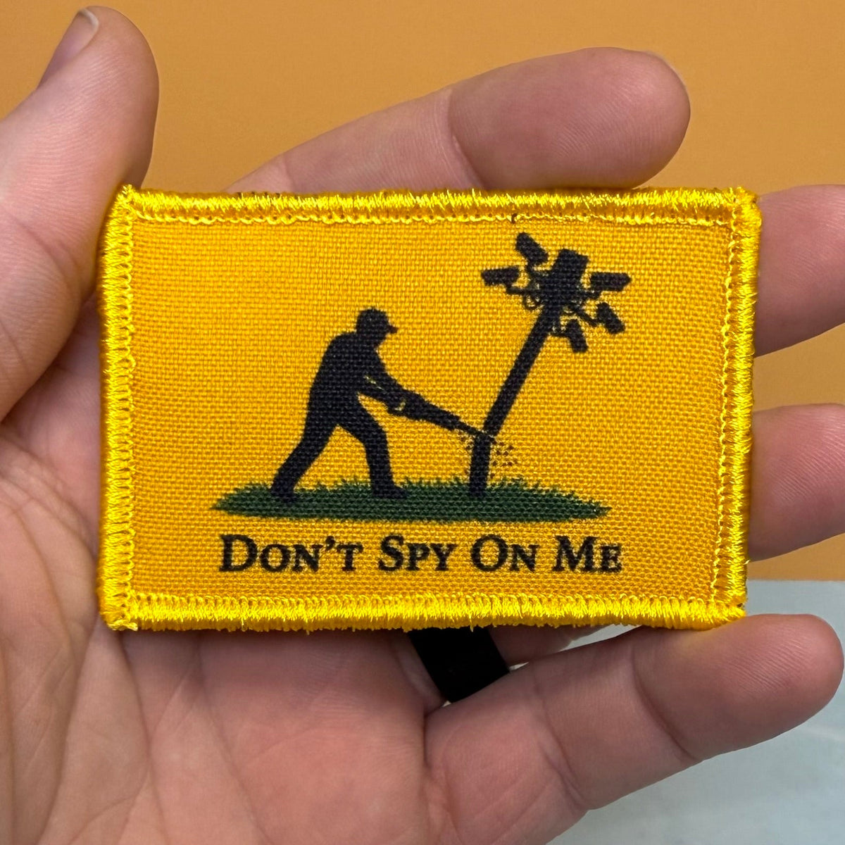 Don't Spy On Me, Anti-Flock Cameras Funny Morale Patch, 2x3" | Made in USA | VELCRO® Brand Hook Backing