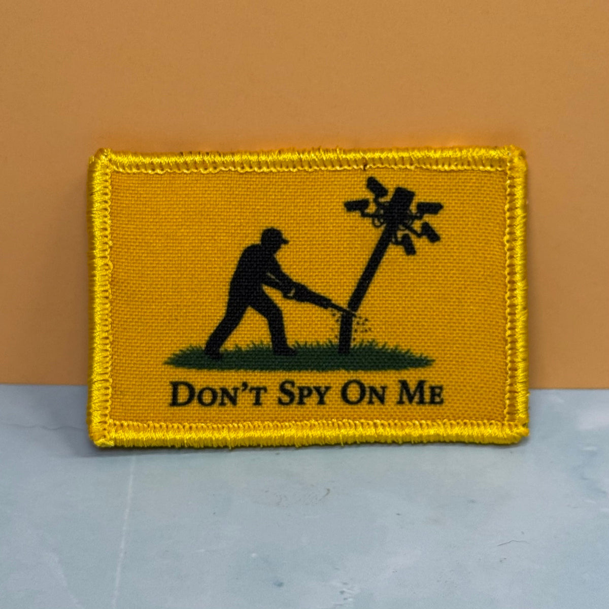 Don't Spy On Me, Anti-Flock Cameras Funny Morale Patch, 2x3" | Made in USA | VELCRO® Brand Hook Backing