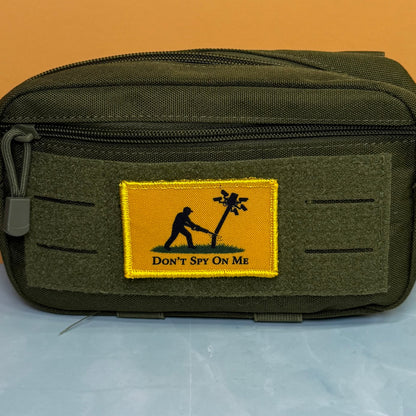 Don't Spy On Me, Anti-Flock Cameras Funny Morale Patch, 2x3" | Made in USA | VELCRO® Brand Hook Backing