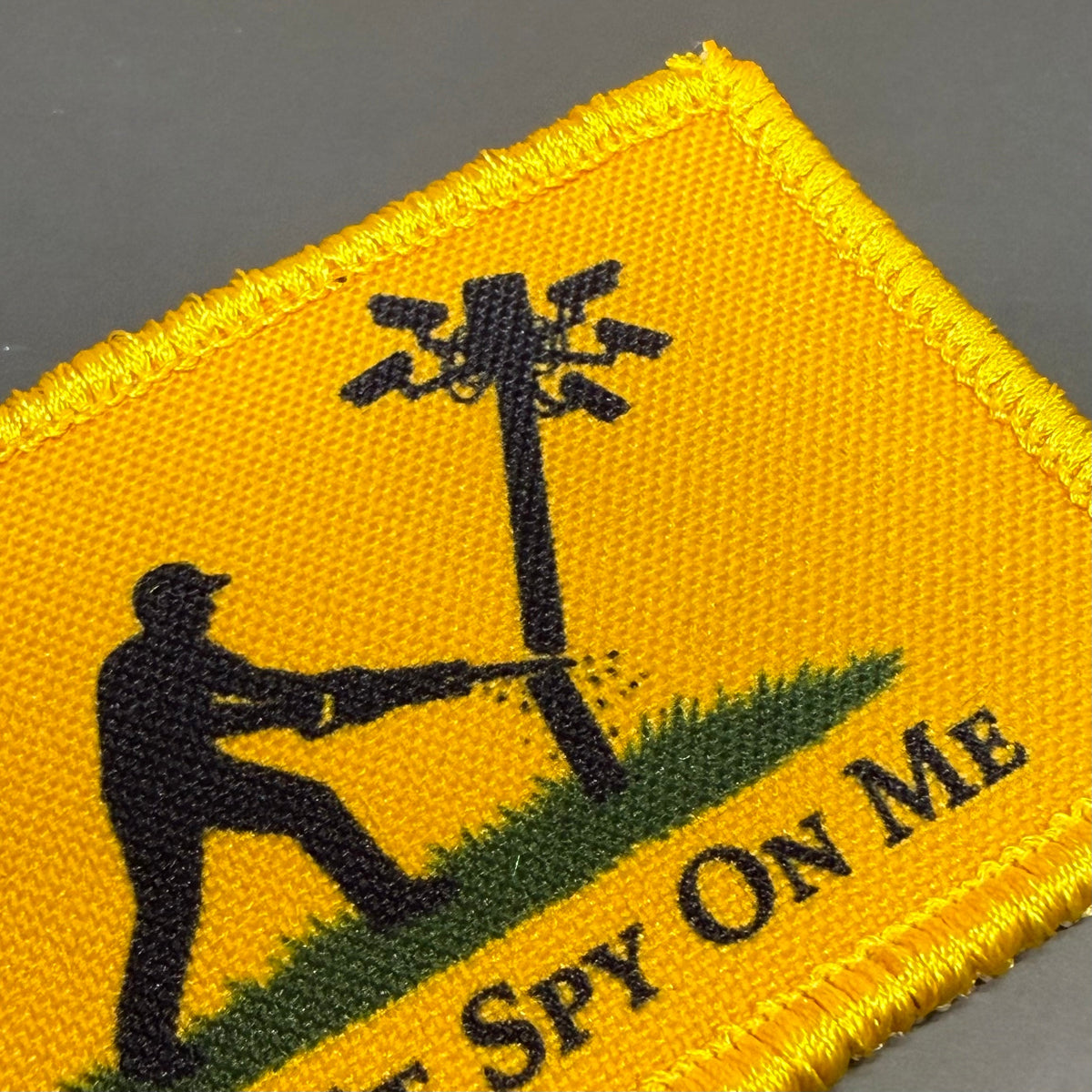 Don't Spy On Me, Anti-Flock Cameras Funny Morale Patch, 2x3" | Made in USA | VELCRO® Brand Hook Backing