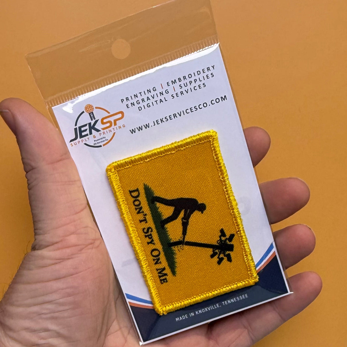 Don't Spy On Me, Anti-Flock Cameras Funny Morale Patch, 2x3" | Made in USA | VELCRO® Brand Hook Backing