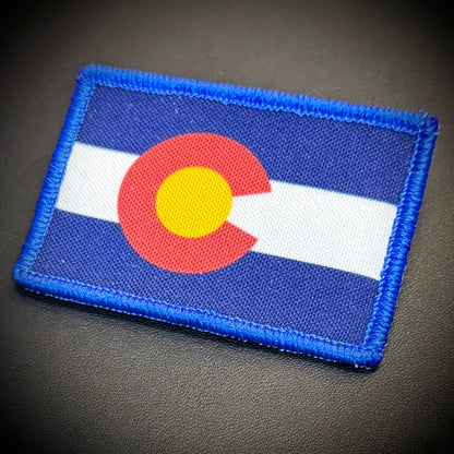 Colorado State Flag Printed Morale Patch, 2x3" | VELCRO® Brand Hook Backing