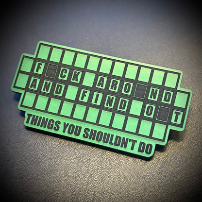 FAFO Game Show Laser Engraved Morale Patch, 2x4" | VELCRO® Brand Hook Backing