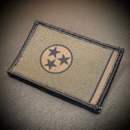 Tennessee State Flag Printed Morale Patch, 2x3" | VELCRO® Brand Hook Backing