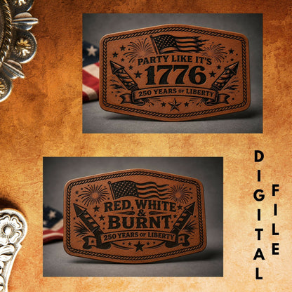 Patriotic Leatherette Hat Patches | Summer Freedom Collection