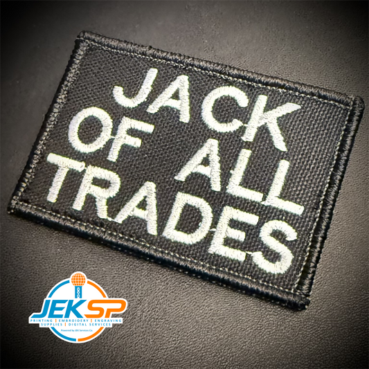 Jack Of All Trades Funny Morale Patch, 2x3" | Made in USA | VELCRO® Brand Hook Backing