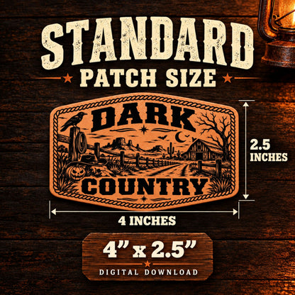 Western Halloween Hat Patch SVG Bundle, 8 Laser Engraving Designs, Cowboy Ghosts, Leatherette Patch Files, XS PNG PDF