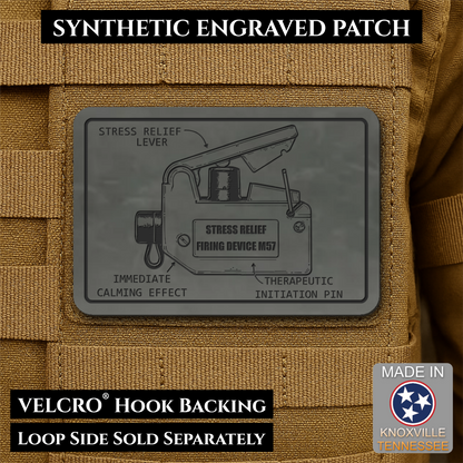 M57 Claymore Mine Clacker Funny Morale Patch, 2x3" | Made in USA | VELCRO® Brand Hook Backing