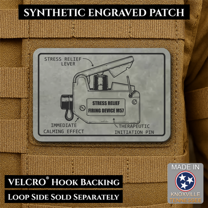 M57 Claymore Mine Clacker Funny Morale Patch, 2x3" | Made in USA | VELCRO® Brand Hook Backing