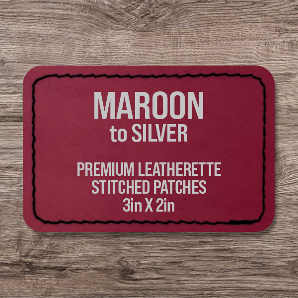 Stitched Premium Leatherette® Patches - 2"x3" Rectangle