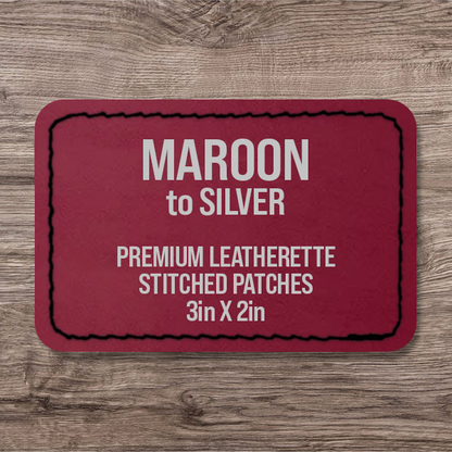 Stitched Premium Leatherette® Patches - 2"x3" Rectangle