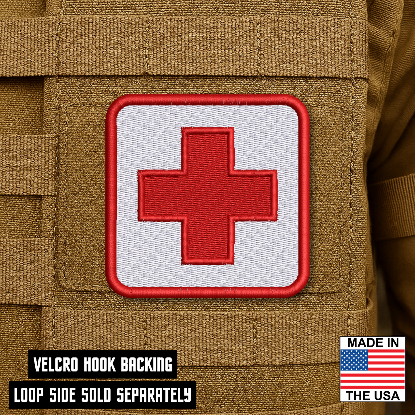 Med-Kit Pouch ID Patch 2.5" Hook & Loop | Made in USA