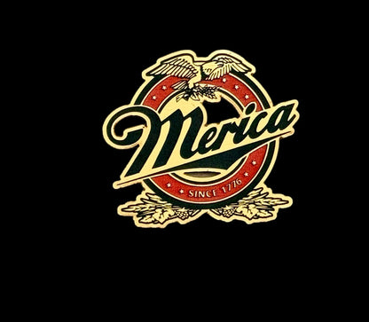 Merica Patriotic Acrylic Hat Patch - 2 Colors Available