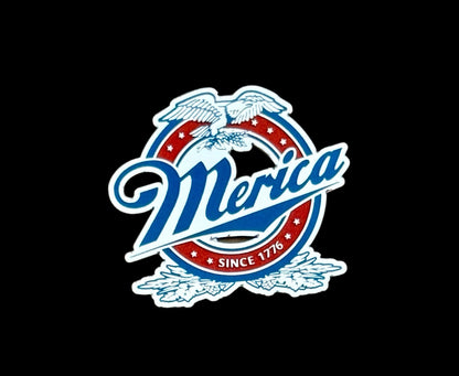 Merica Patriotic Acrylic Hat Patch - 2 Colors Available