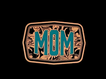 Mom Buckle Style Acrylic Laser Engraved Hat Patch
