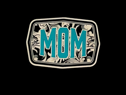 Mom Buckle Style Acrylic Laser Engraved Hat Patch