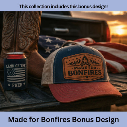 Patriotic Leatherette Hat Patches | Summer Freedom Collection