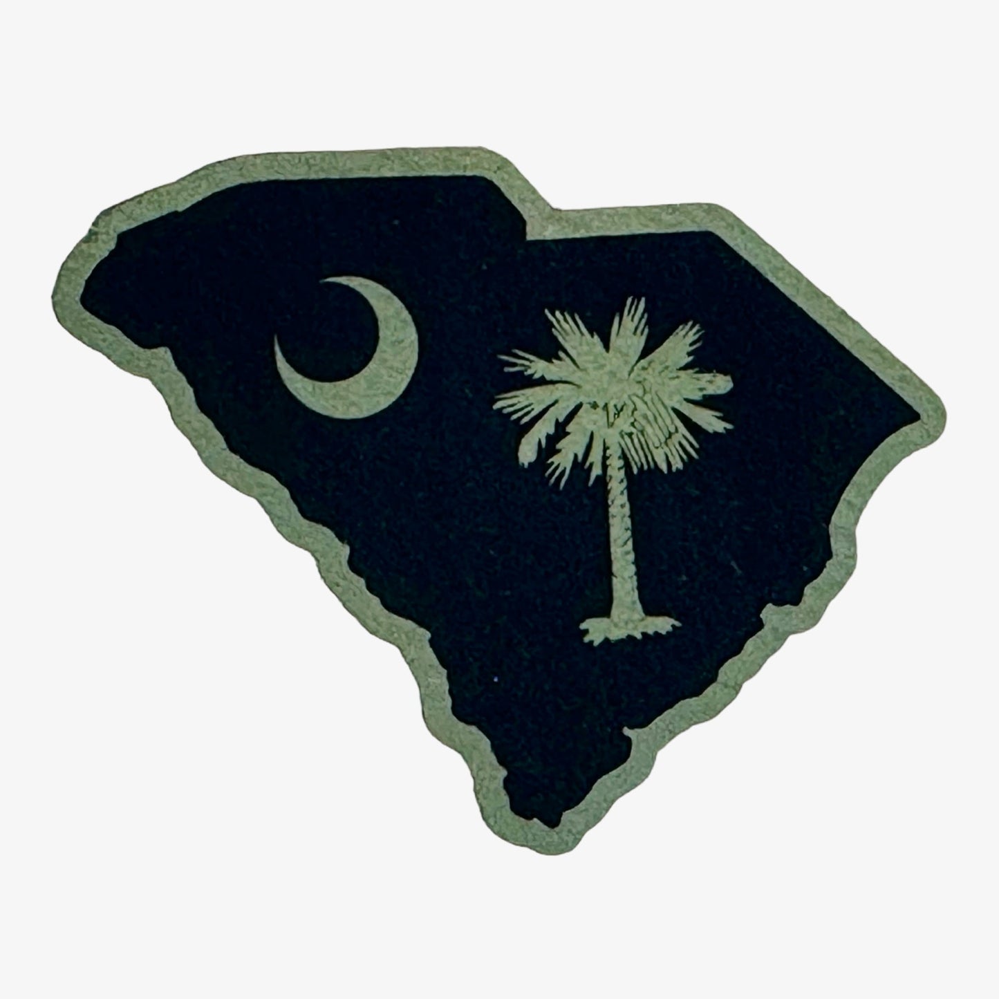 SC Palmetto Tree & Moon leatherette Patch