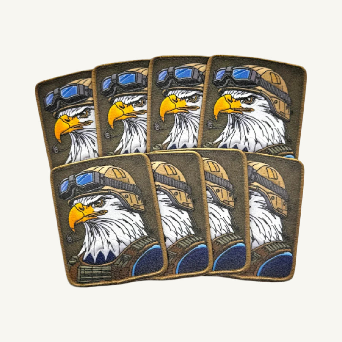 UV Printed Leatherette Patches - Bald Eagle Military Operator Designs