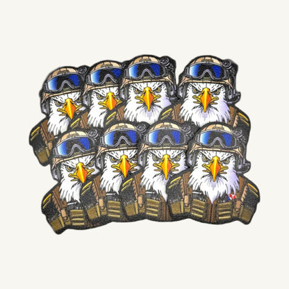 UV Printed Leatherette Patches - Bald Eagle Military Operator Designs
