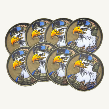 UV Printed Leatherette Patches - Bald Eagle Military Operator Designs