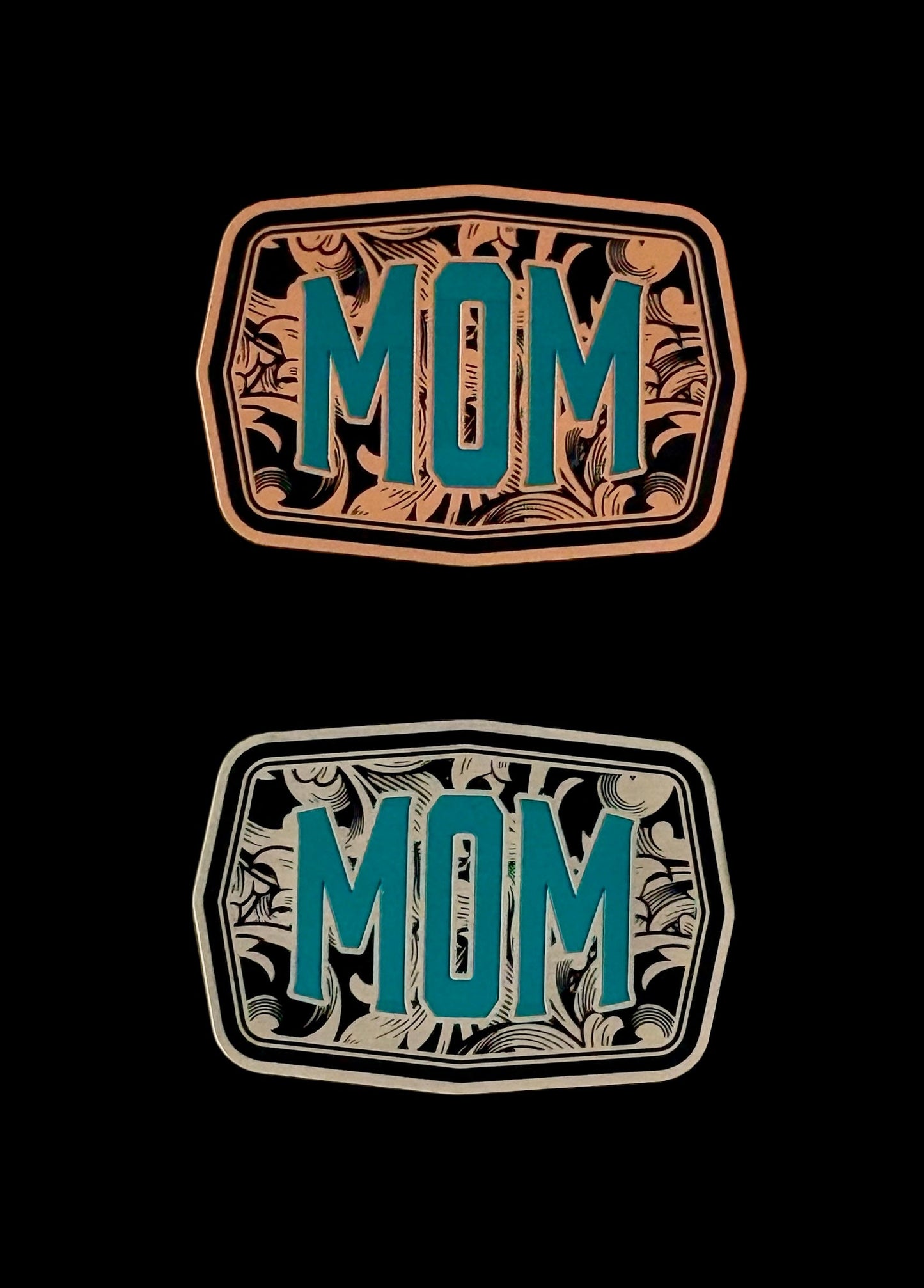 Mom Buckle Style Acrylic Laser Engraved Hat Patch