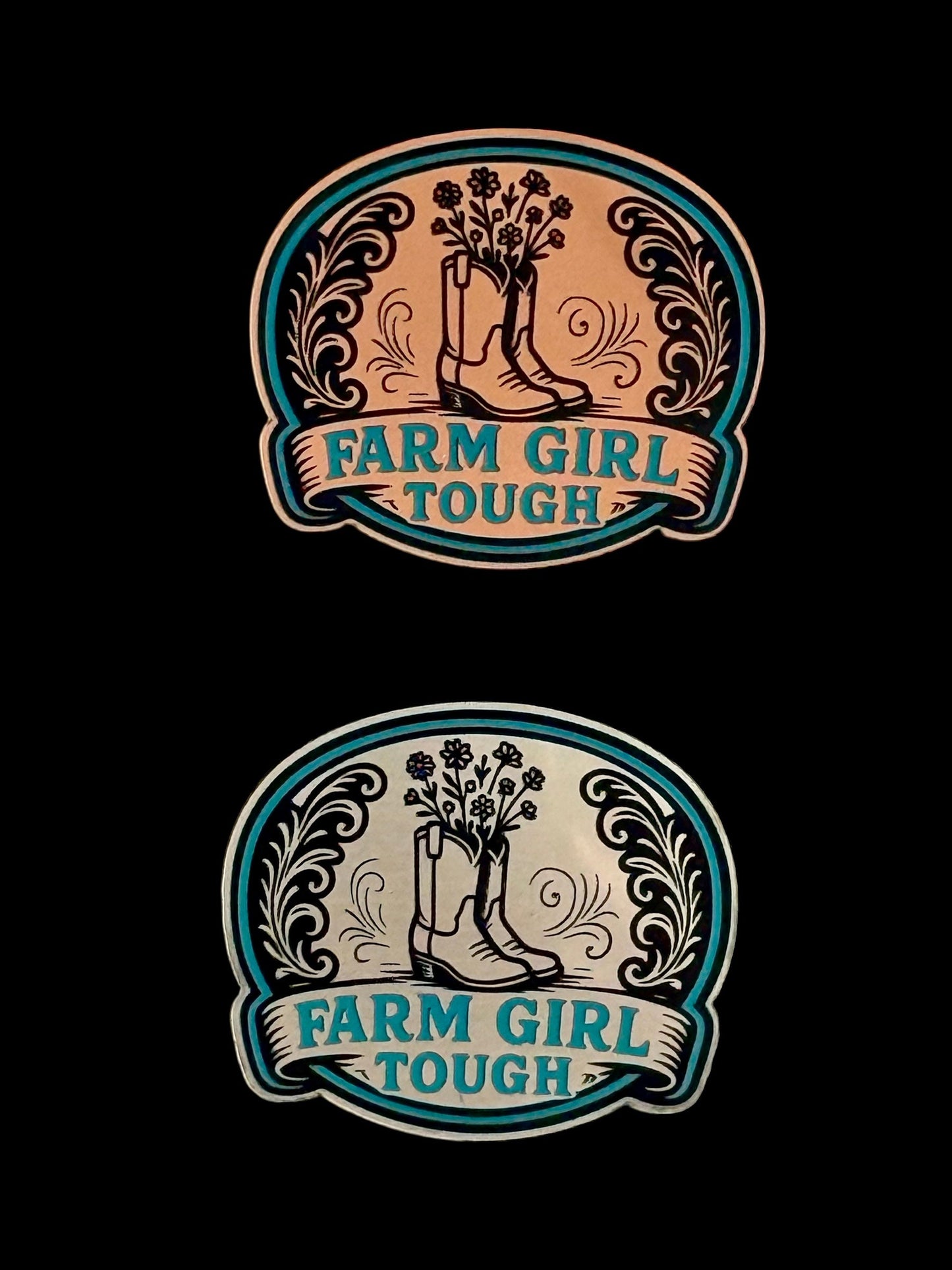 Farm Girl Tough Acrylic Laser Engraved Hat Patch