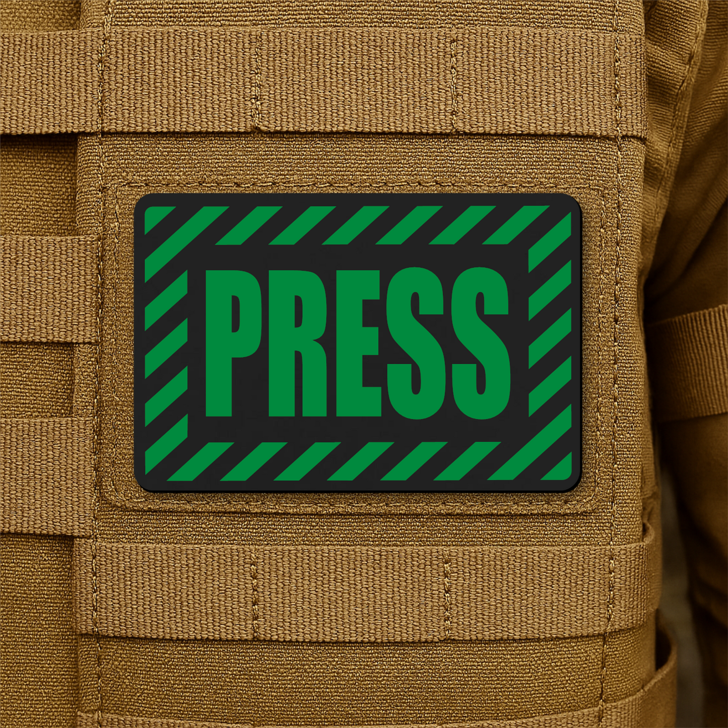 PRESS Media Journalist ID Patch – 2” x 3” Hook & Loop | Made in USA