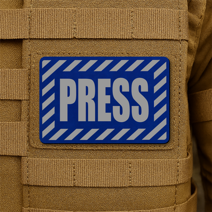 PRESS Media Journalist ID Patch – 2” x 3” Hook & Loop | Made in USA