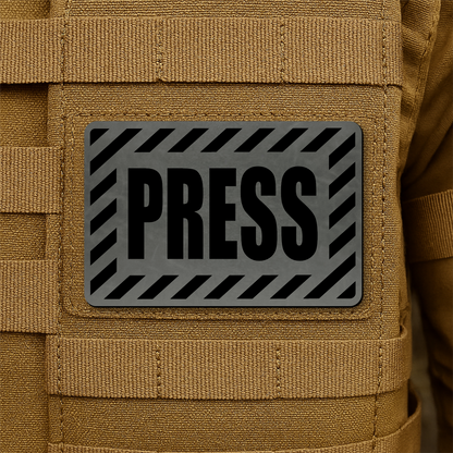 PRESS Media Journalist ID Patch – 2” x 3” Hook & Loop | Made in USA