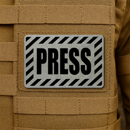 PRESS Media Journalist ID Patch – 2” x 3” Hook & Loop | Made in USA
