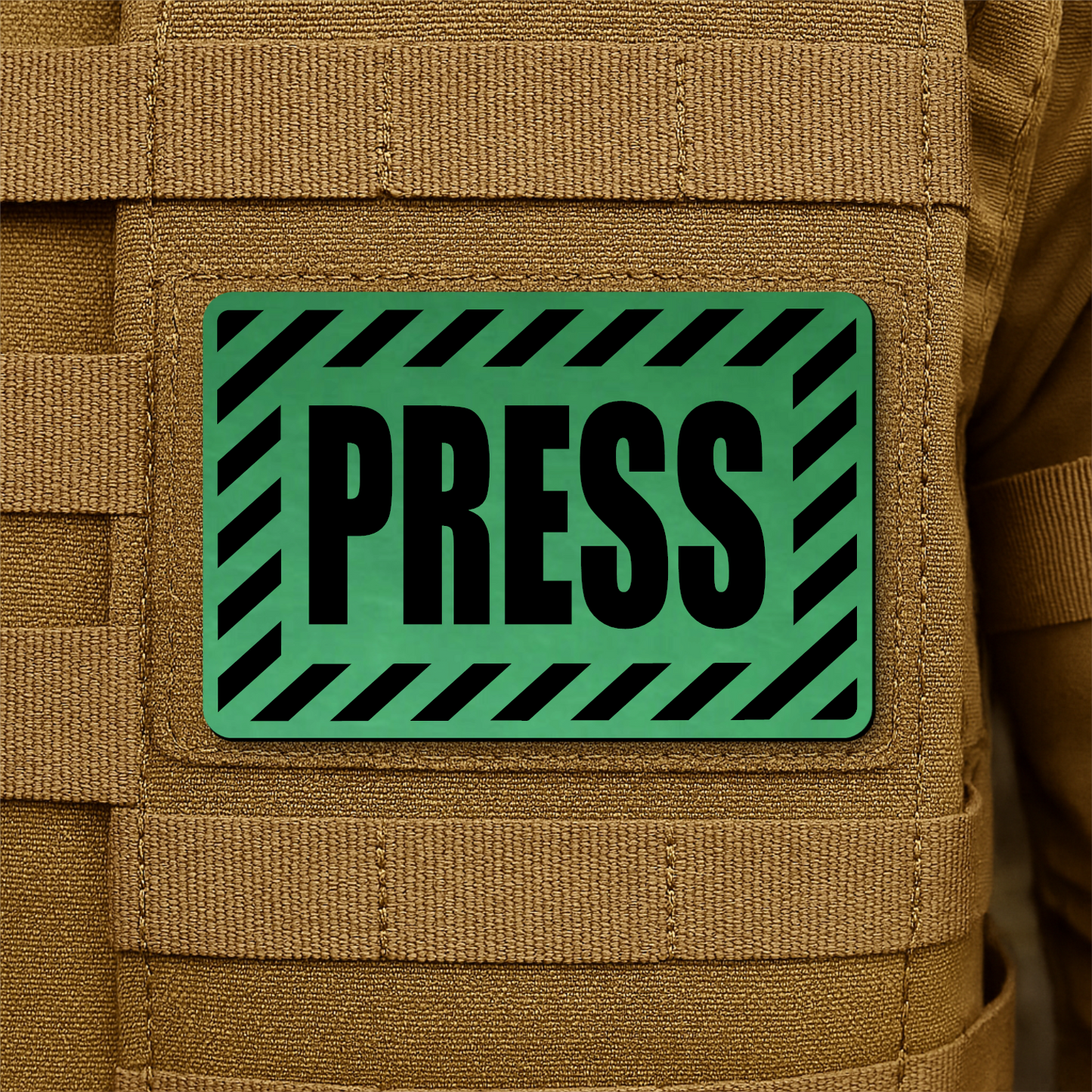 PRESS Media Journalist ID Patch – 2” x 3” Hook & Loop | Made in USA
