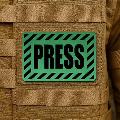 PRESS Media Journalist ID Patch – 2” x 3” Hook & Loop | Made in USA