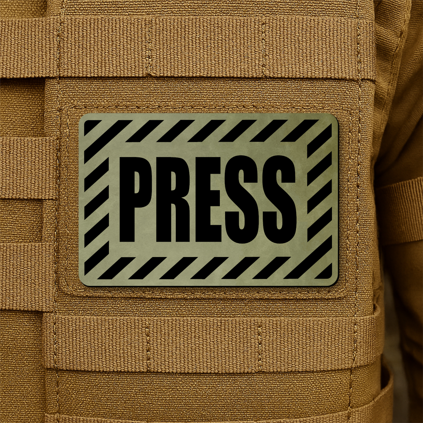 PRESS Media Journalist ID Patch – 2” x 3” Hook & Loop | Made in USA
