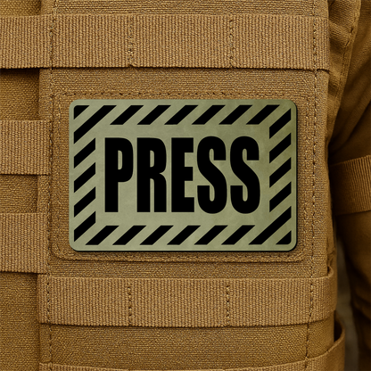 PRESS Media Journalist ID Patch – 2” x 3” Hook & Loop | Made in USA