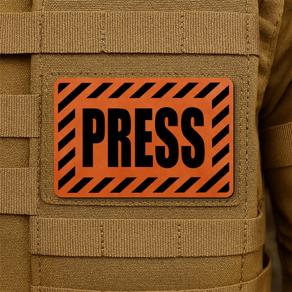PRESS Media Journalist ID Patch – 2” x 3” Hook & Loop | Made in USA