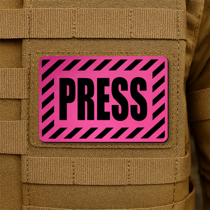 PRESS Media Journalist ID Patch – 2” x 3” Hook & Loop | Made in USA