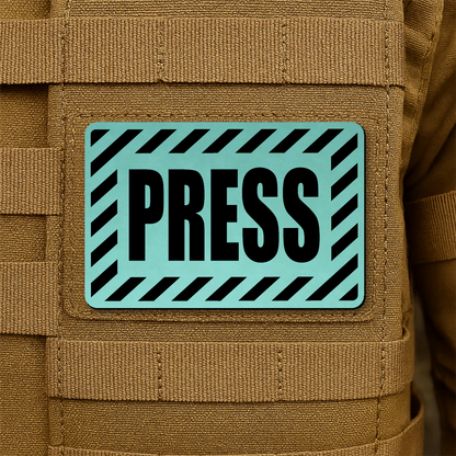 PRESS Media Journalist ID Patch – 2” x 3” Hook & Loop | Made in USA