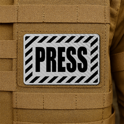 PRESS Media Journalist ID Patch – 2” x 3” Hook & Loop | Made in USA
