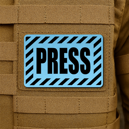 PRESS Media Journalist ID Patch – 2” x 3” Hook & Loop | Made in USA