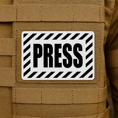 PRESS Media Journalist ID Patch – 2” x 3” Hook & Loop | Made in USA