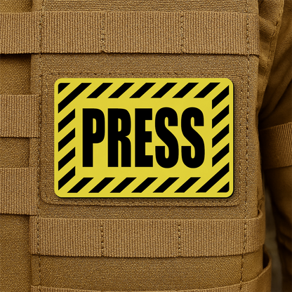 PRESS Media Journalist ID Patch – 2” x 3” Hook & Loop | Made in USA
