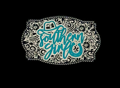 Southern Girl Western Style Tooled Acrylic Laser Engraved Hat Patch