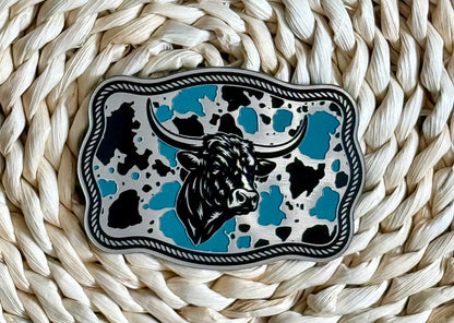 Cow and Cowhide Design Acrylic Laser Engraved Hat Patch
