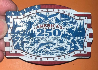 Americas 250th flag border